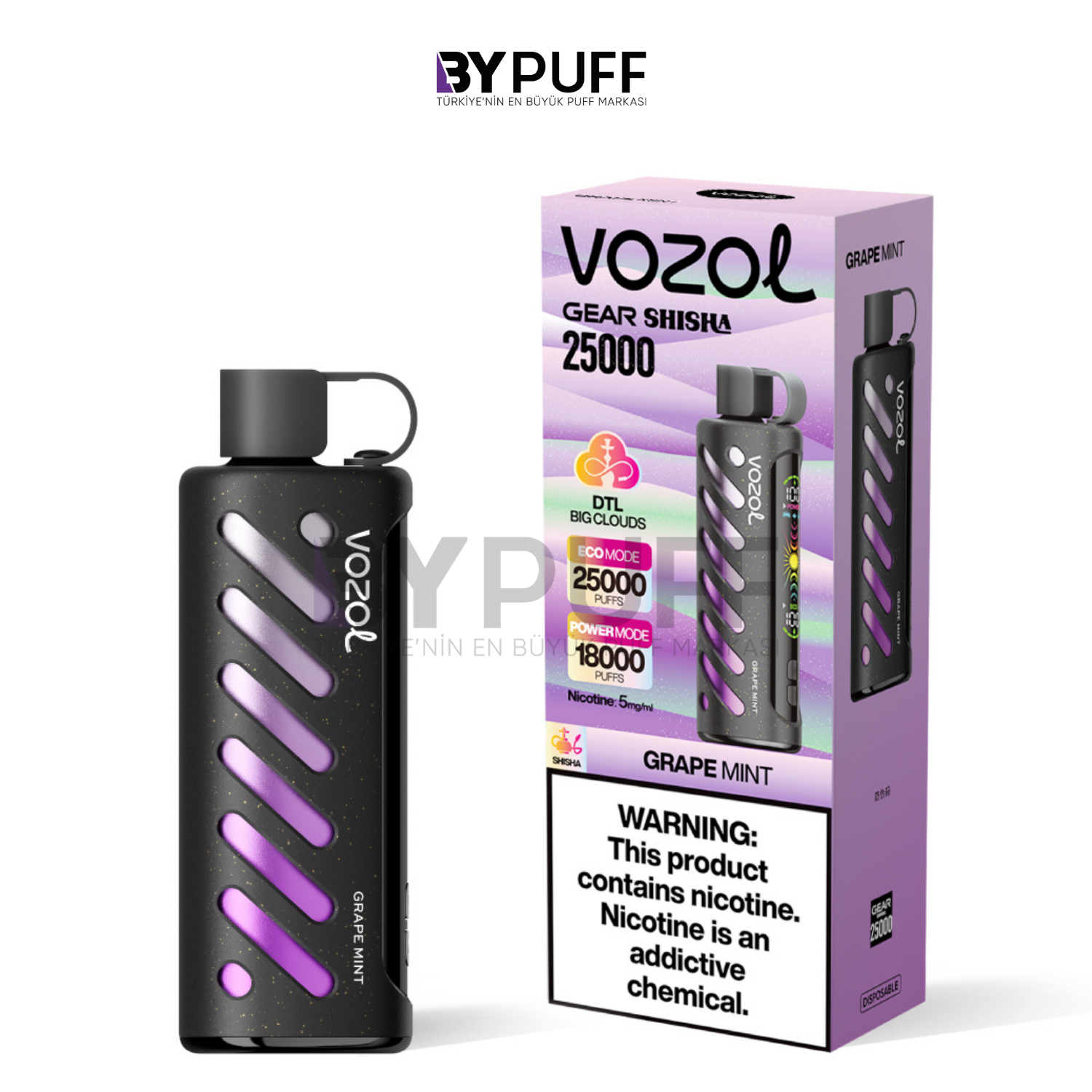 Vozol Gear Shisha 25000 Grape Mint